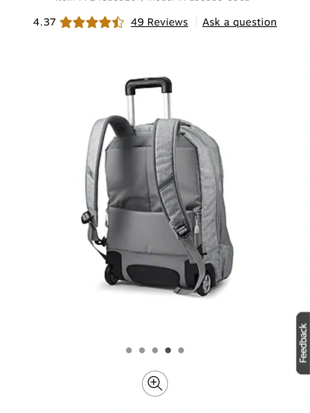 High Sierra Powerglide Pro Backpack, Silver Heather